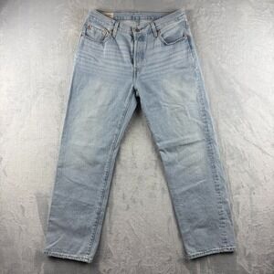 Levis Premium Jeans Mens 29x30 Blue 501 '90s Straight Western Light Wash Denim